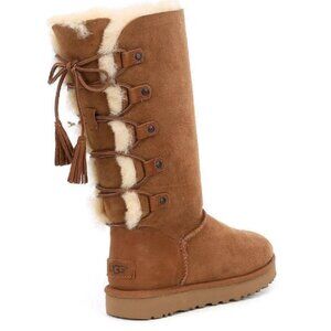 UGG Kristabelle Tall Suede and Sheepskin Lined Boots in Chestnut Brown